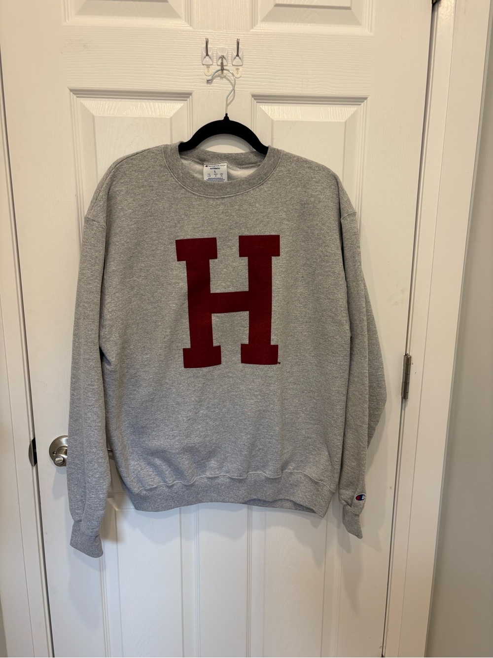 Champion Harvard Gray Crewneck Sweater #1319